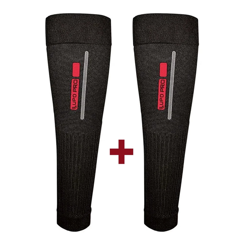 Canelito Lupo Panturrilha Alta Compressão Emana Unisex 15001-001 Corrida Original Triatlon Suporte Panturrilha Esporte Alta Performance Preto