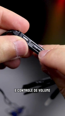 Fone de ouvido com fio com microfone cobre driver fone de ouvido esportivo baixo estéreo QKZ