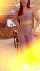 Conjunto Feminino de Academia Calça Legging + Top com Alta Compressão e Zero Transparência