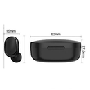Fones de ouvido sem fio Bluetooth compactos Xiaomi Redmi Airdots com Estojo Recarregável