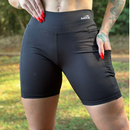 Short Academia Fitness Feminino Com Bolso e Cintura Alta