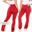 Calça Legging Flare Flanelada Leg Boca De Sino Bailarina Grossa Zero Transparência