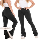 Calça Legging Flare Flanelada Leg Boca De Sino Bailarina Grossa Zero Transparência