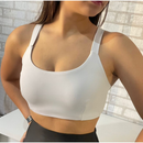 Top Academia Fitness Duplo Poliamida Alça Grossa Com Sustentação