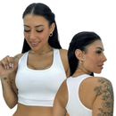 Kit 2 Top Academia Fitness Sustentação Nadador Regata Adulto Feminino Roupa Roupas Lingerie