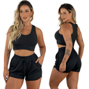 Kit 2 Top Academia Fitness Sustentação Nadador Regata Adulto Feminino Roupa Roupas Lingerie