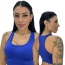 Kit 2 Top Academia Fitness Sustentação Nadador Regata Adulto Feminino Roupa Roupas Lingerie