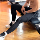 Calça Legging Masculina 2 em 1 com Shorts de Compressão, Bolso para Celular, Academia e Corrida