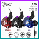 Fone de ouvido com fio com microfone cobre driver fone de ouvido esportivo baixo estéreo QKZ