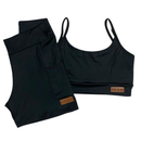 Conjunto Fitness - Shorts com bolso e Top de alça