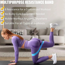 kit 5 Faixas Elástica de Resistência para yoga Pilates Treino Academia