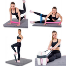 kit 5 Faixas Elástica de Resistência para yoga Pilates Treino Academia
