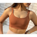 Top Academia Fitness Duplo Poliamida Alça Grossa Com Sustentação