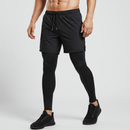 Calça Legging Masculina 2 em 1 com Shorts de Compressão, Bolso para Celular, Academia e Corrida