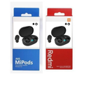 Fones de ouvido sem fio Bluetooth compactos Xiaomi Redmi Airdots com Estojo Recarregável
