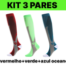 kit 3 Pares Meiaos De Compressão Correndo Esportivas De Ciclismo Joelho De Alta Varizes Alívio Da Dor Plantar AntiFadiga