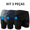 Shorts Masculino Bermuda Compressão Para Corrida Treino