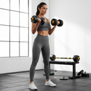 Kit Halteres 3 em 1 40kg Anilha Barra Musculação Academia Peso Ajustável Segurança e Durabilidade
