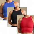Kit 3 top fitness feminino top academia feminino top suplex firme top esportivo com sustentação top treino feminino
