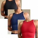 Kit 3 top fitness feminino top academia feminino top suplex firme top esportivo com sustentação top treino feminino