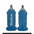 Garrafa Hidratação Silicone Soft Flash 350ml Dobrável Cor:Azul-celeste
