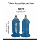 Garrafa Hidratação Silicone Soft Flash 350ml Dobrável Cor:Azul-celeste