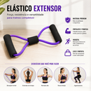 Kit Treine Em Casa Completo Elástico Extensor Cross Tube + Kit com 5 Faixa + Corda de Pular