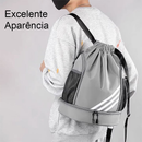 Bolsa com Corda Impermeavel Compartimento para Tenis Mochila Esportiva Academia