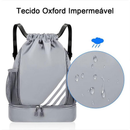 Bolsa com Corda Impermeavel Compartimento para Tenis Mochila Esportiva Academia