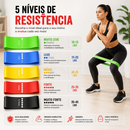 Kit Treine Em Casa Completo Elástico Extensor Cross Tube + Kit com 5 Faixa + Corda de Pular