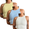 Kit 3 top fitness feminino top academia feminino top suplex firme top esportivo com sustentação top treino feminino