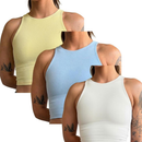 Kit 3 top fitness feminino top academia feminino top suplex firme top esportivo com sustentação top treino feminino