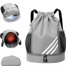 Bolsa com Corda Impermeavel Compartimento para Tenis Mochila Esportiva Academia