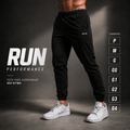 Calça Jogger Run P ao G4 Tactel com Elastano para Treino Esportiva Masculina Original com Punho