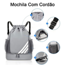 Bolsa com Corda Impermeavel Compartimento para Tenis Mochila Esportiva Academia