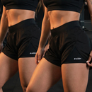 KIT COM 2 SHORTS FEMININO 2 EM 1 FEMININO DRY FIT C/ Bolso Porta Celular Kaizen Academia, Treino