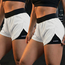 KIT COM 2 SHORTS FEMININO 2 EM 1 FEMININO DRY FIT C/ Bolso Porta Celular Kaizen Academia, Treino