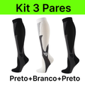 kit 3 Pares Meiaos De Compressão Correndo Esportivas De Ciclismo Joelho De Alta Varizes Alívio Da Dor Plantar AntiFadiga