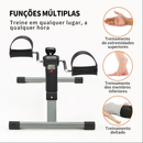 Mini Bike Ergométrica Pernas Braços Fisioterapia Cicloergometro Pedalinho Monitor LCD