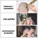 Máquina De Cortar Cabelo Para Barba Masculina Designer Aleatório Elétrico Profissional