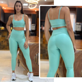 Conjunto Feminino de Academia Calça Legging + Top com Alta Compressão e Zero Transparência