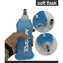 Garrafa Hidratação Silicone Soft Flash 350ml Dobrável Cor:Azul-celeste